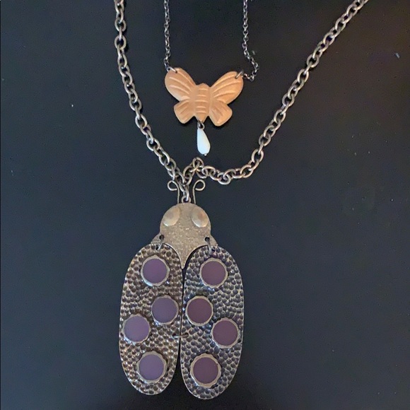 Lucky Jewelry Double Pendent Necklace - Picture 1 of 6